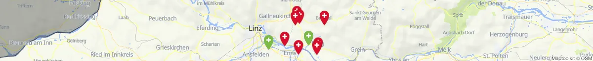 Kartenansicht für Apotheken-Notdienste in der Nähe von Allerheiligen im Mühlkreis (Perg, Oberösterreich)